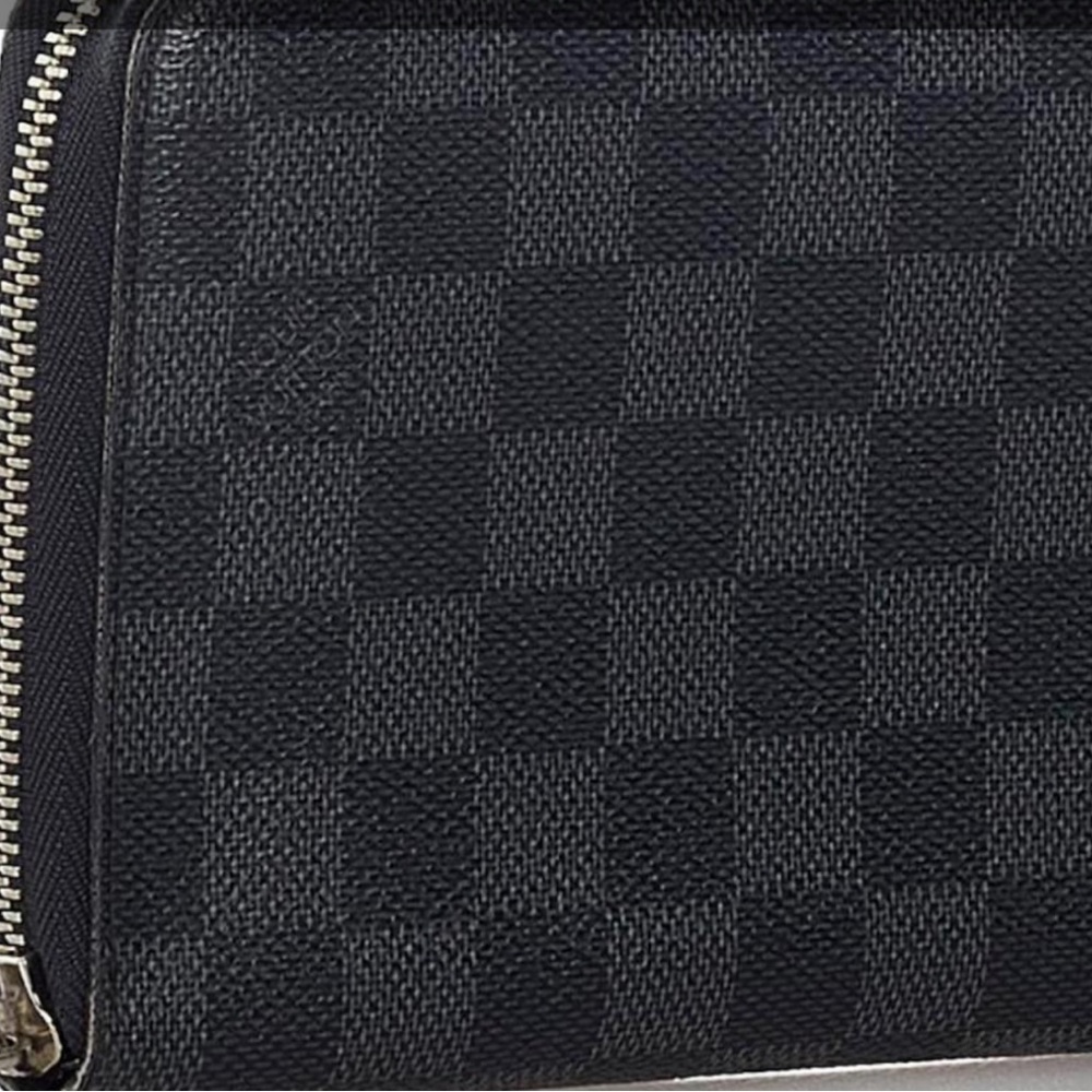 Louis Vuitton Damier Graphit Vertical Zipper Wallet Grey&Black (100% real) - Picture 6 of 13